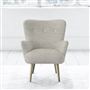 Florence Chair - White Buttonss - Beech Leg - Conway Linen
