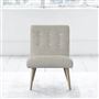Eva Chair - White Buttonss - Beech Leg - Conway Linen