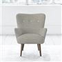 Florence Chair - White Buttonss - Walnut Leg - Conway Natural
