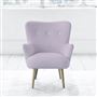Florence Chair - White Buttonss - Beech Leg - Conway Orchid