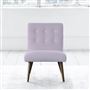 Eva Chair - White Buttonss - Walnut Leg - Conway Orchid