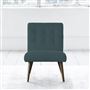 Eva Chair - Self Buttonss - Walnut Leg - Rothesay Azure
