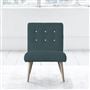 Eva Chair - White Buttonss - Beech Leg - Rothesay Azure
