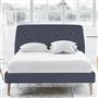 Cosmo Bed - White Buttons - Superking - Beech Leg - Rothesay Denim