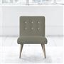 Eva Chair - White Buttonss - Beech Leg - Rothesay Linen