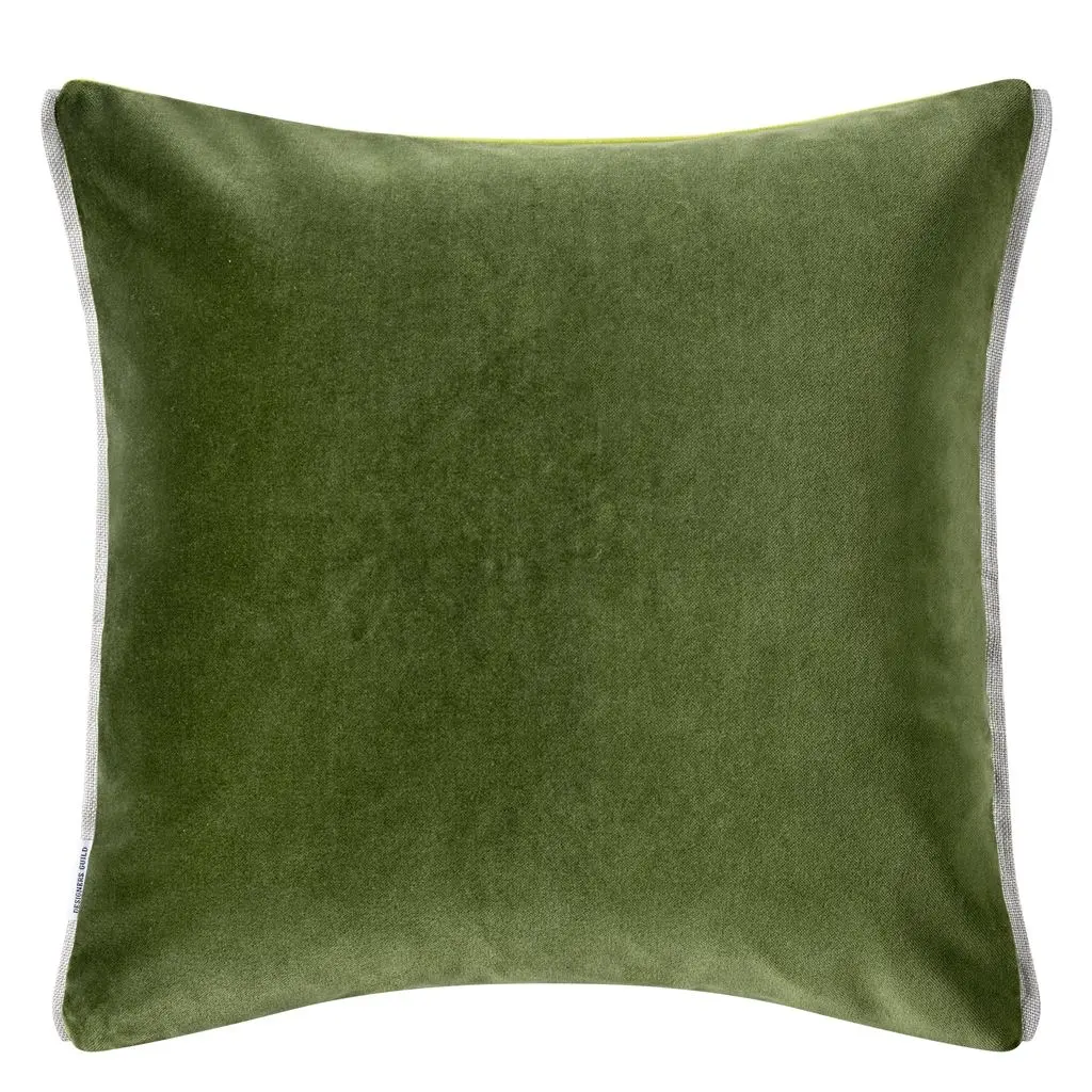 lime green velvet cushions