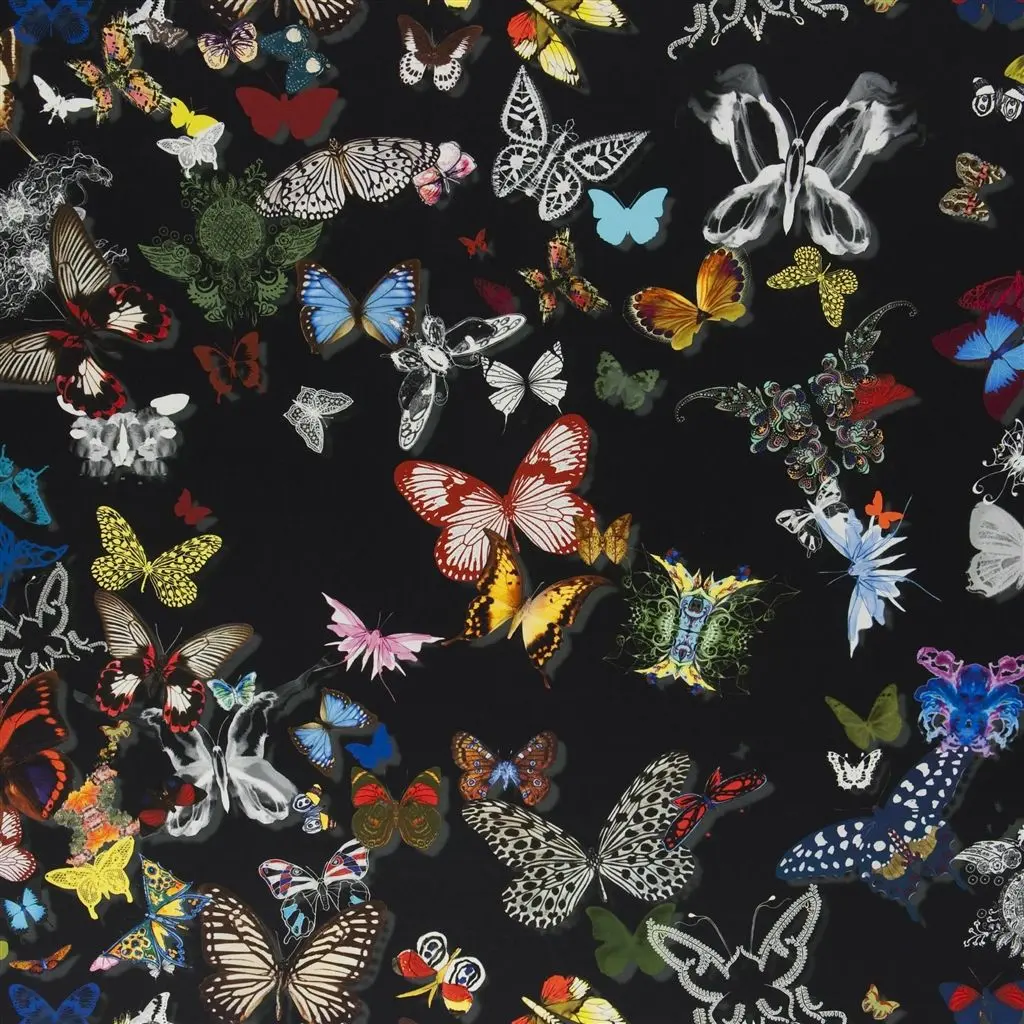 Butterfly Parade Oscuro Fabric Christian Lacroix