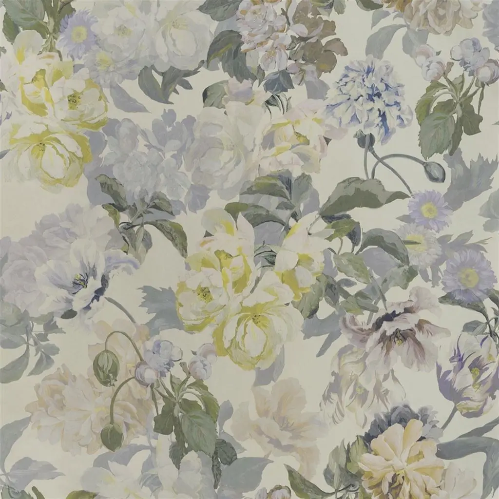 Delft Flower Pewter Wallpaper Designers Guild