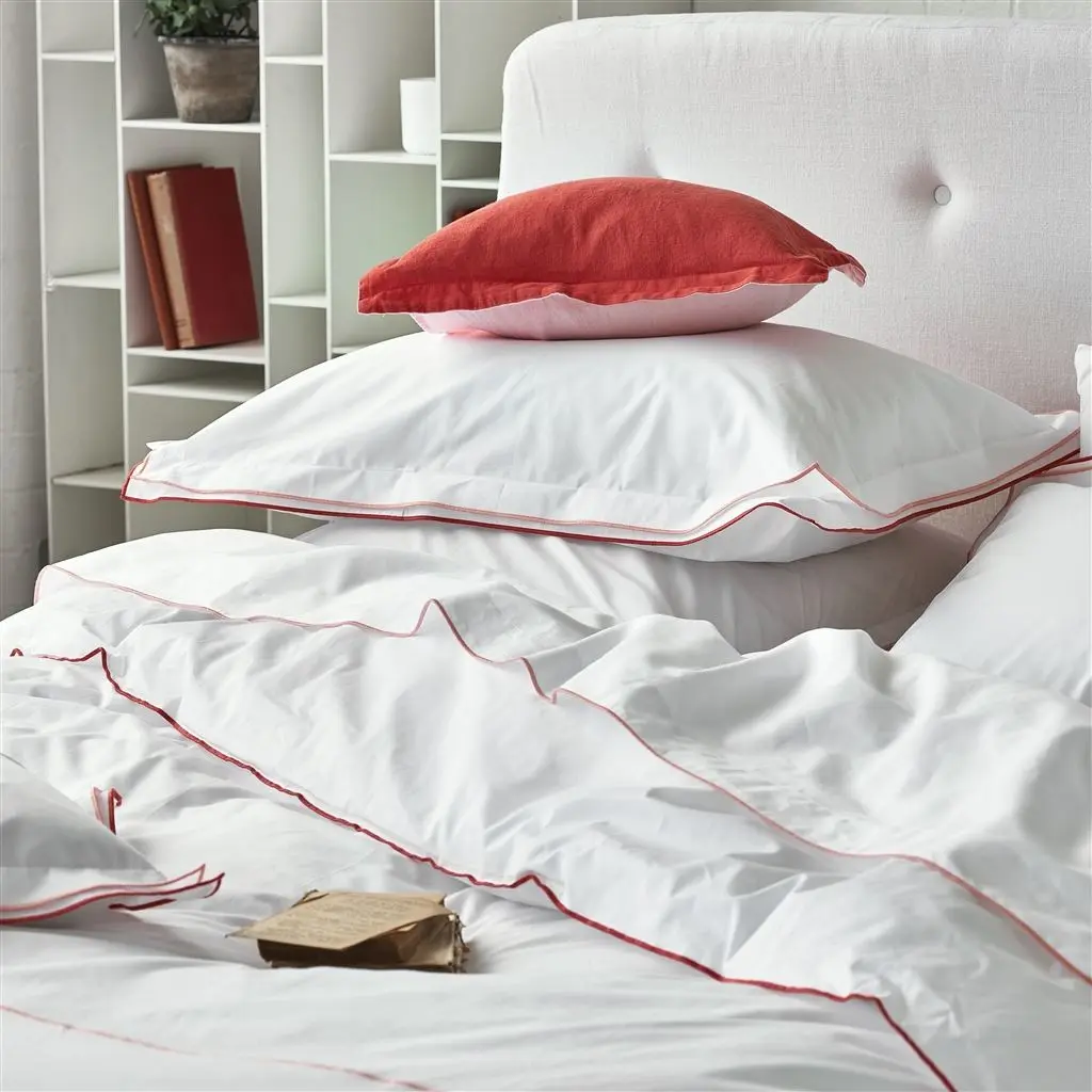 Astor Coral Blush Plain Cotton Bed Linen Designers Guild