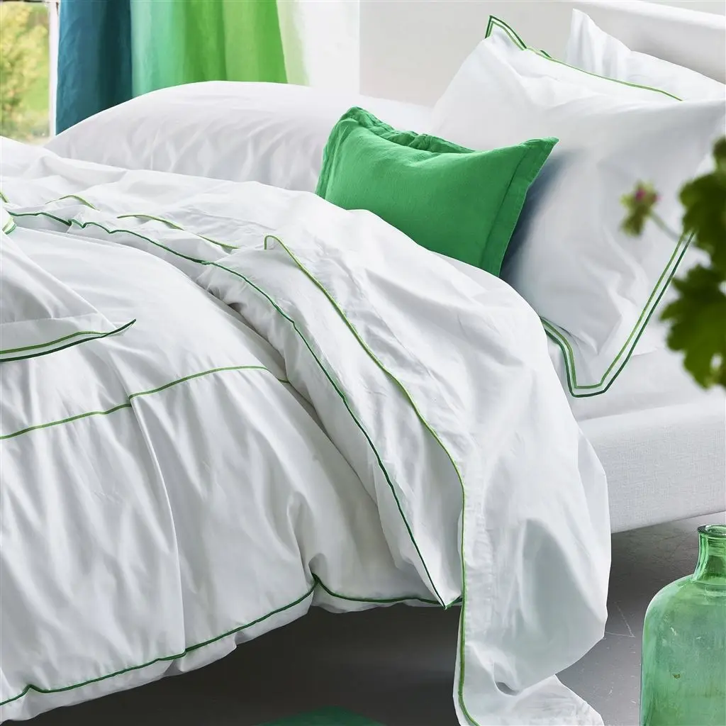 Astor Emerald Plain Cotton Bed Linen Designers Guild