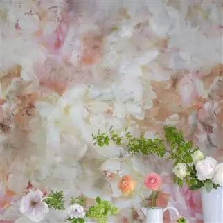 Fleur De Nuit Pale Coral Wallpaper Designers Guild