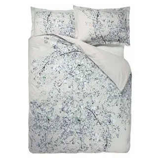 Plum Blossom Graphite Bed Linen | Designers Guild