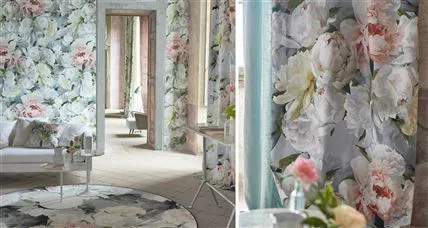 modern floral curtain fabric