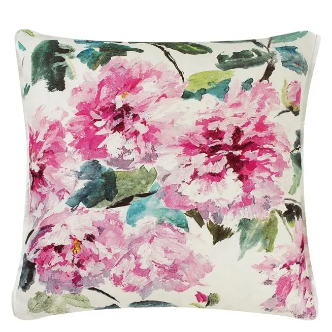 Shanghai Garden Peony Cushion | Designers Guild