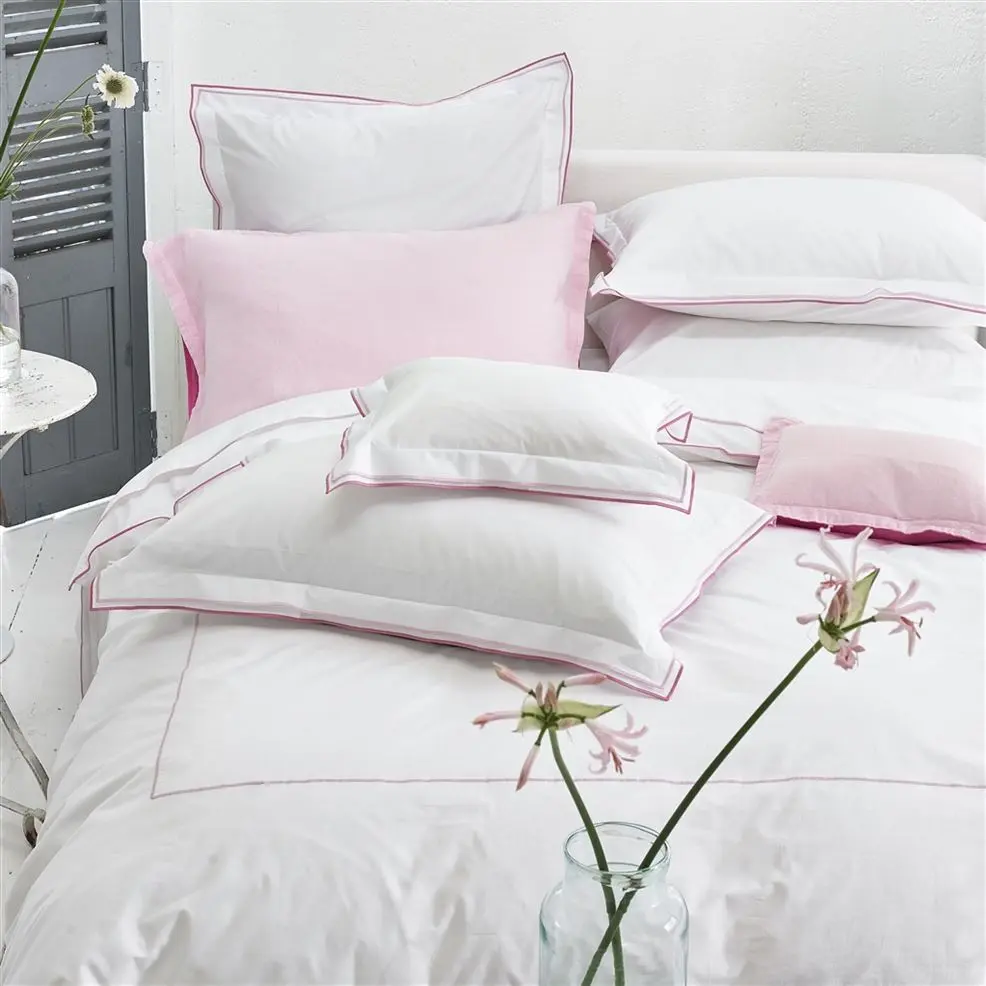 Astor Rose Blossomplain Cotton Bed Linen Designers Guild