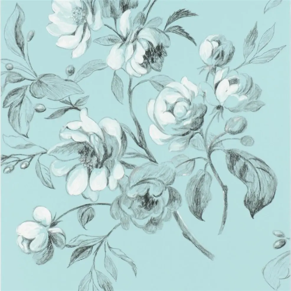 Watelet Turquoise Wallpaper Designers Guild