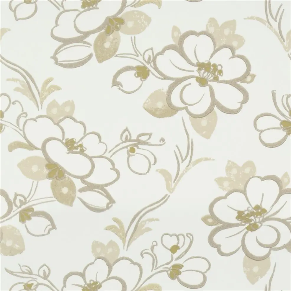 Lotus Flower Oyster Wallpaper Designers Guild