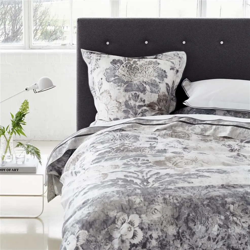 Damasco Graphite Bed Linen Designers Guild